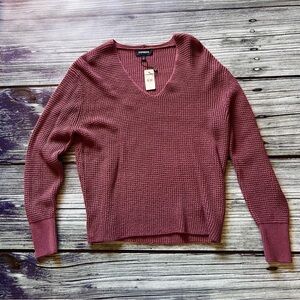 Express Women's V-Neck Sweater - Mauve